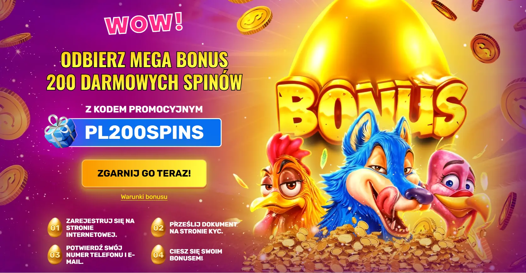 NV Casino – 200 darmowych spinów w Chicken Chase, bonus na Kwiecień 2025